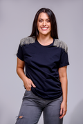 T-SHIRT STRASS OMBRO