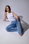 CALÇA JEANS STRASS