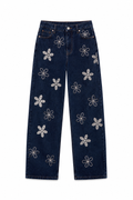 CALÇA FLORES STRASS