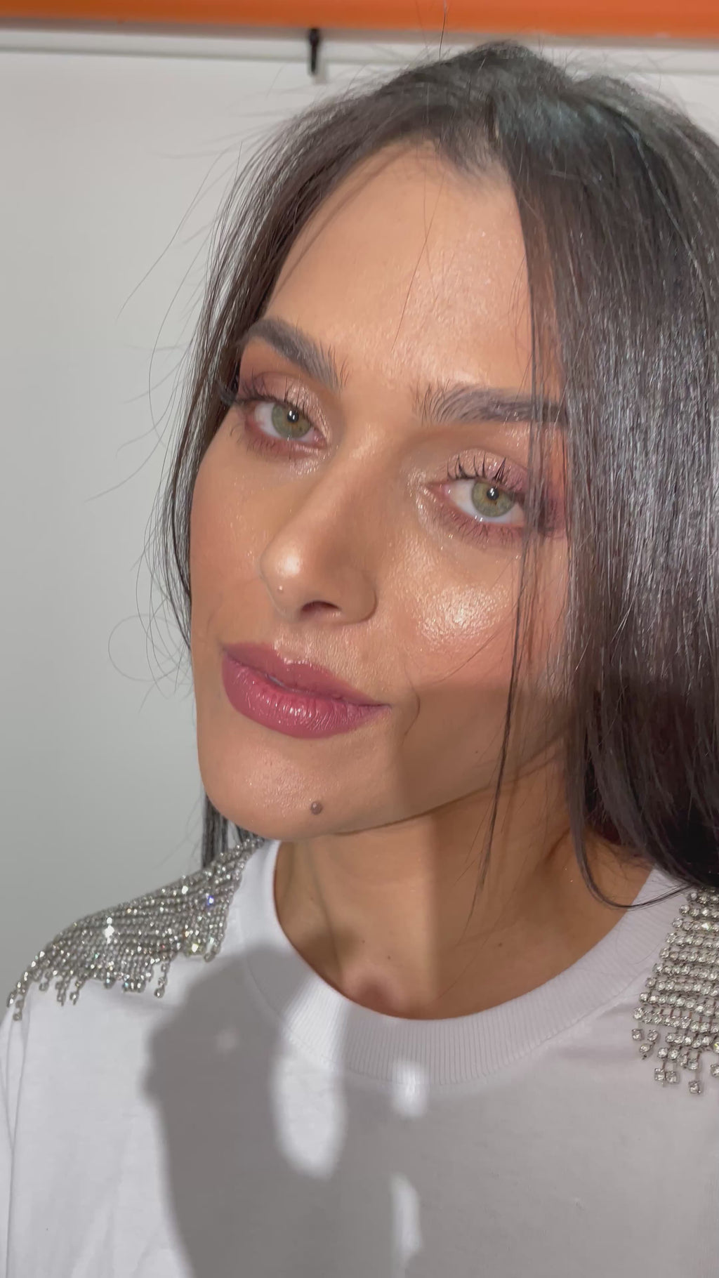 T-SHIRT STRASS OMBRO